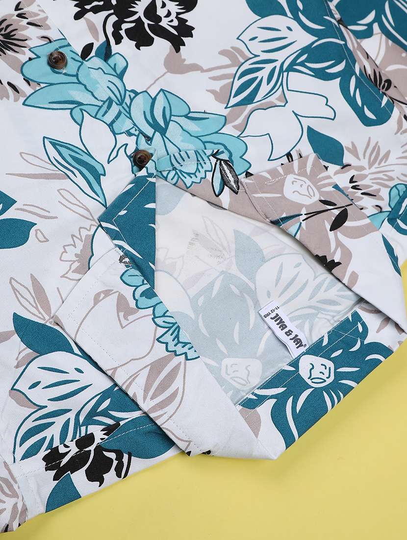 boys floral printed short sleeve casual shirt - 22182424 -  Standard Image - 3