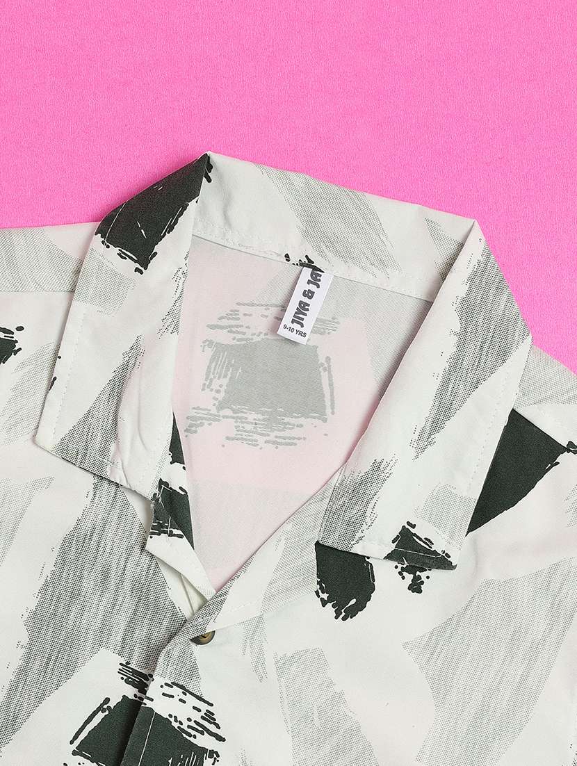 boys printed collared short sleeve shirt - 22182425 -  Standard Image - 3