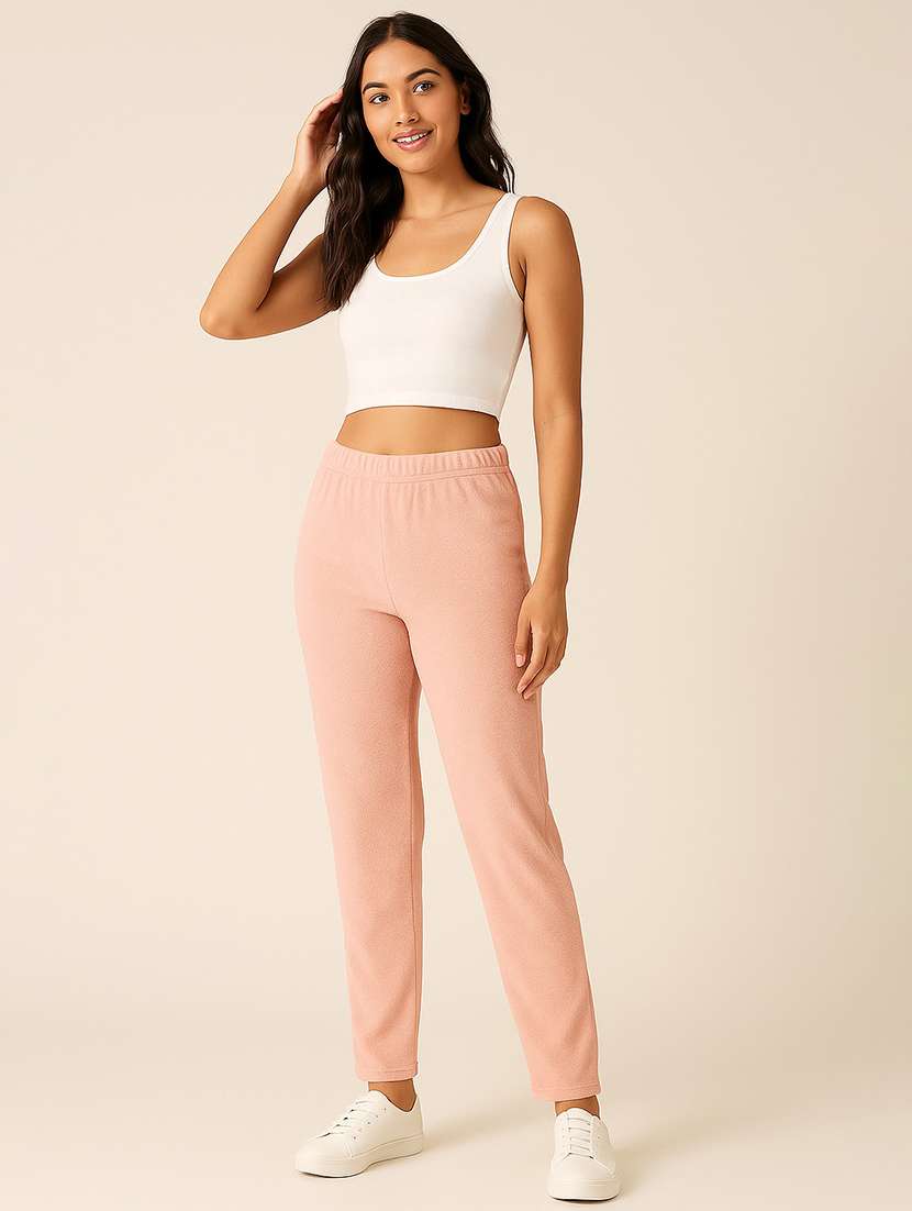 women solid mid rise pajama - 22182438 -  Standard Image - 3