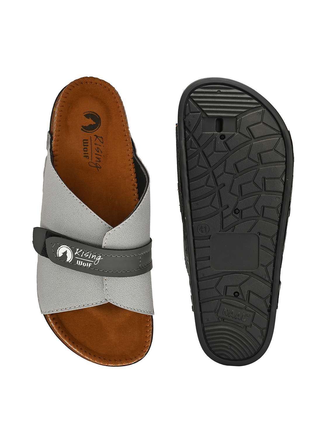 men solid slip on sandal - 22182474 -  Standard Image - 5