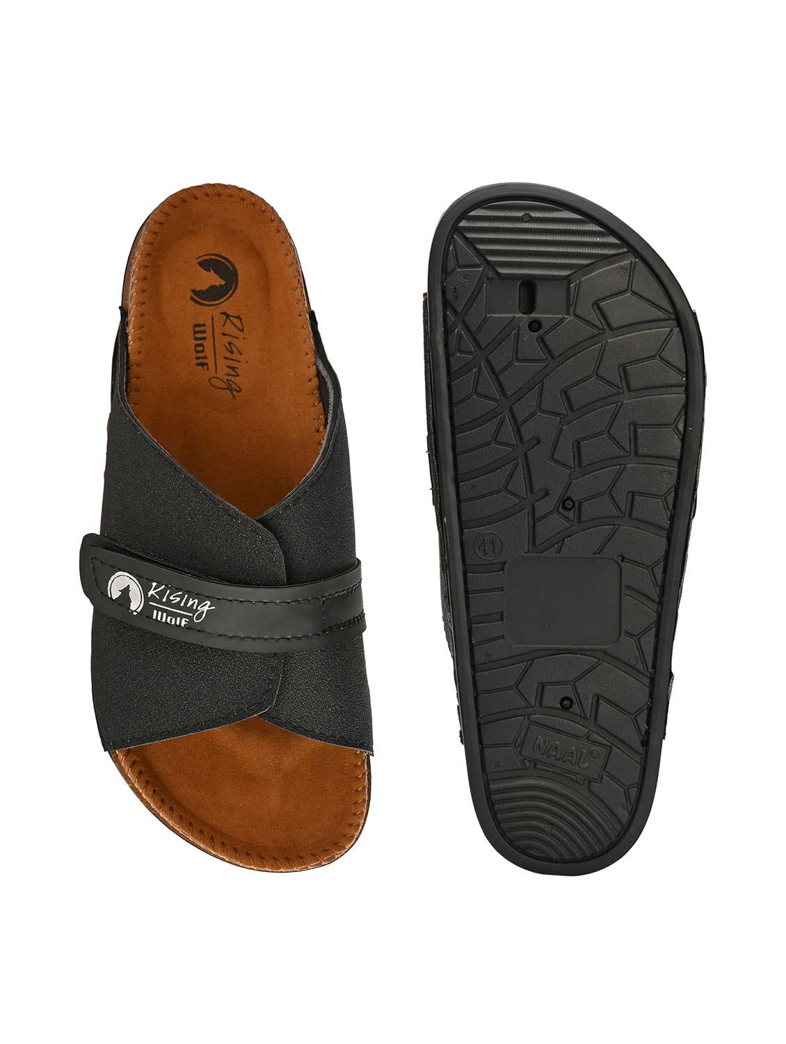 men solid slip on sandal - 22182475 -  Standard Image - 5