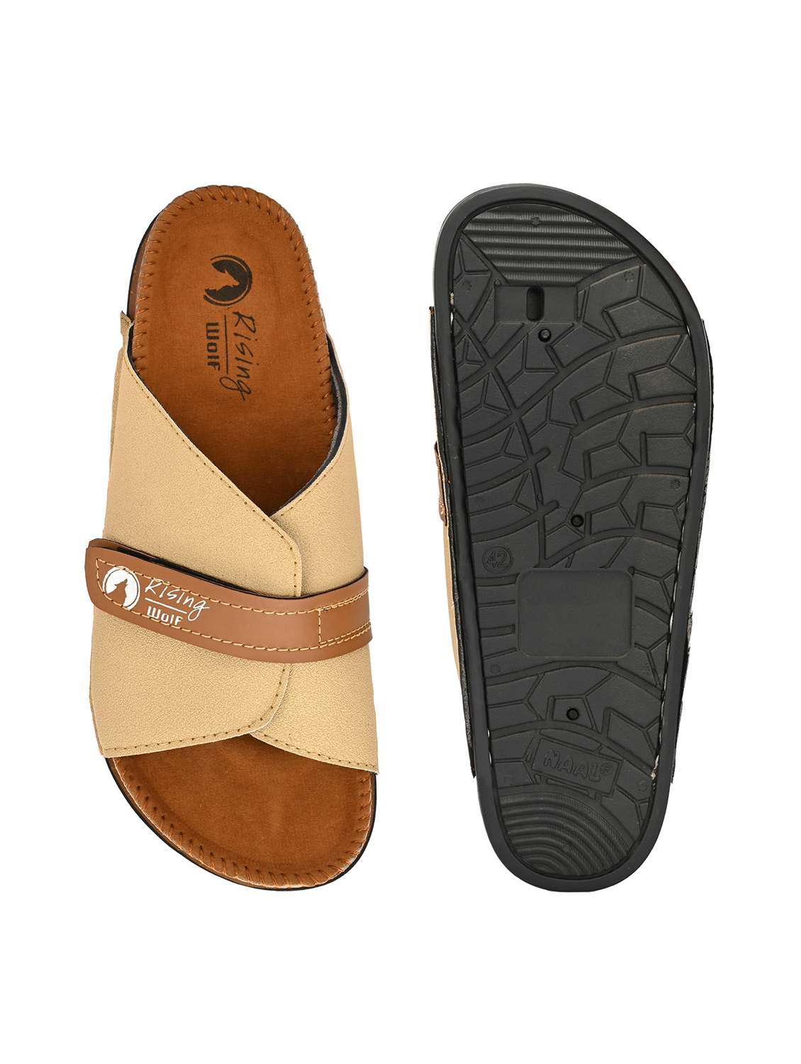 men solid slip on sandal - 22182477 -  Standard Image - 5