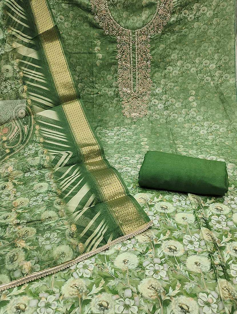 women floral embroidered unstitched suit set - 22182695 -  Standard Image - 3