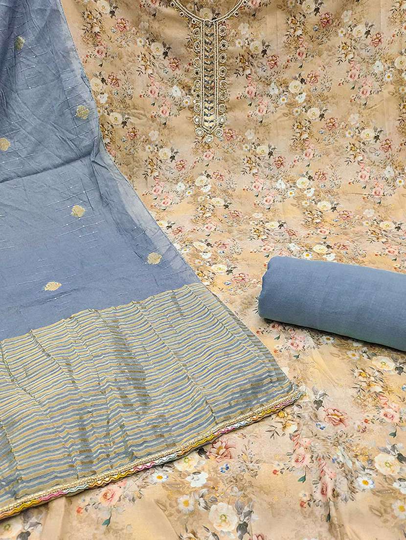 women floral embroidered unstitched suit set - 22182706 -  Standard Image - 3