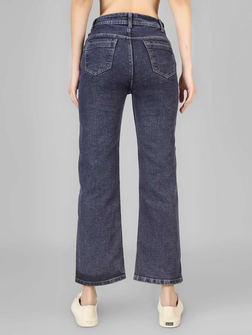 women solid mid rise straight fit jean - 22182848 -  Standard Image - 3