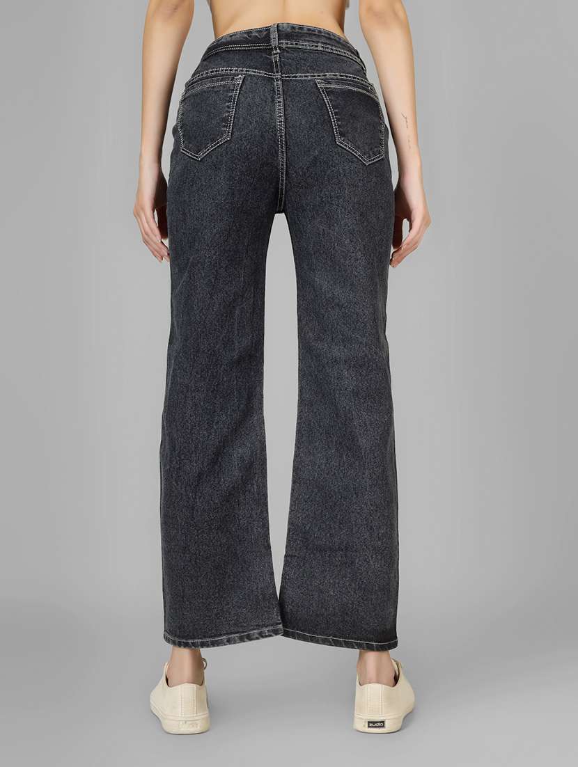 women solid mid rise straight fit jean - 22182849 -  Standard Image - 3