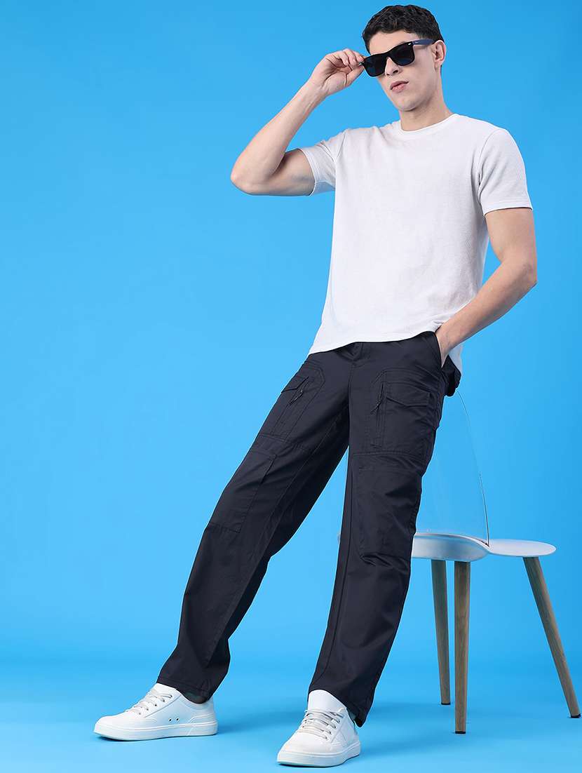 men solid mid rise cargo - 22182876 -  Standard Image - 5