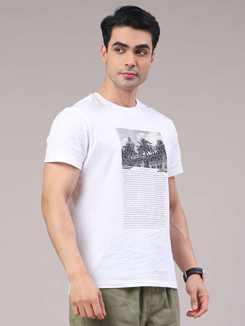 men printed short sleeve regular fit t-shirt - 22182882 -  Standard Image - 3