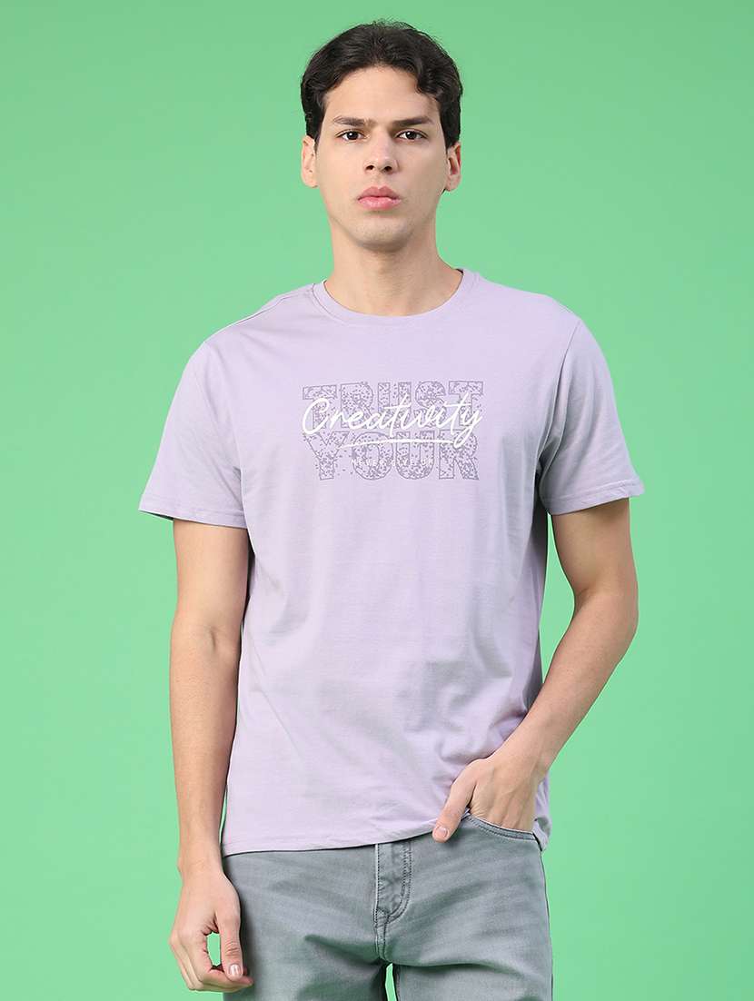 men printed short sleeve regular fit t-shirt