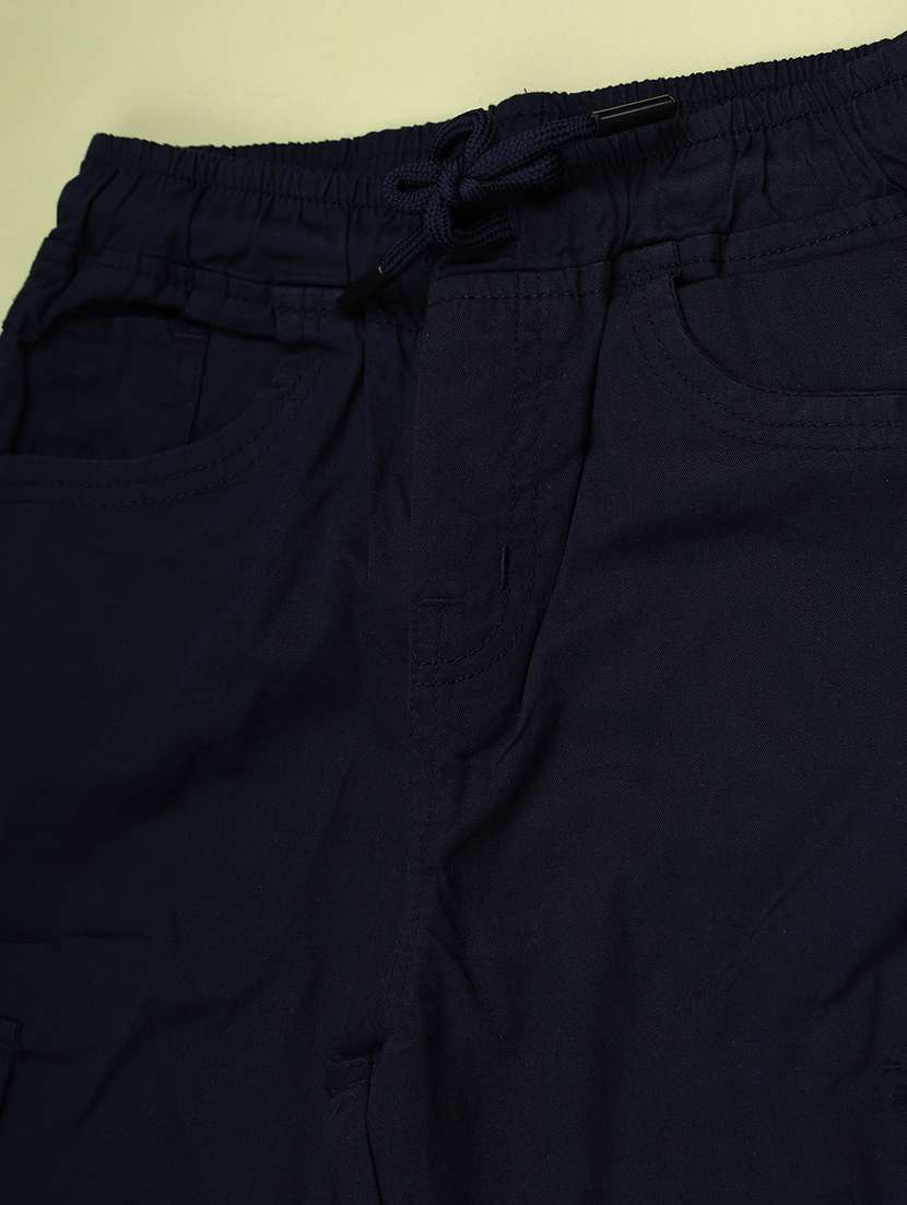 boys solid mid rise regular trackpant - 22182899 -  Standard Image - 3