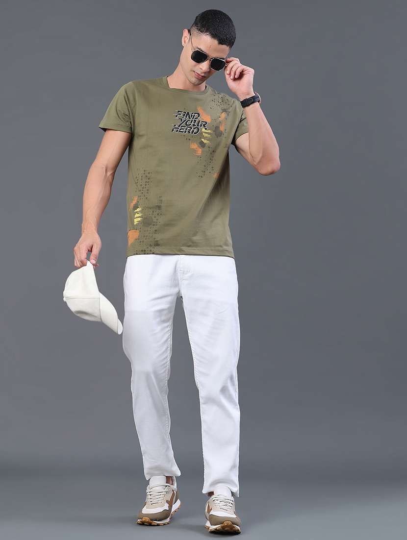 men printed round neck regular t-shirt - 22182900 -  Standard Image - 5