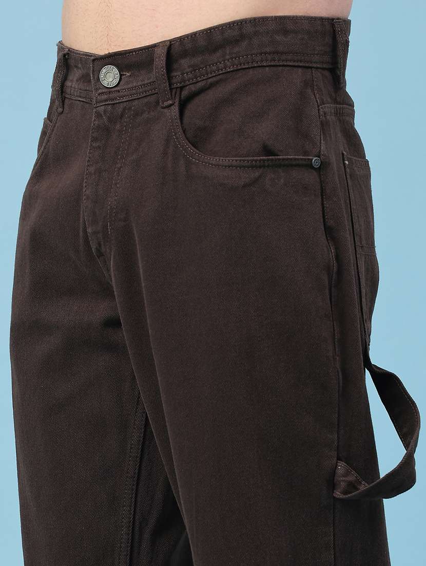 men plain mid rise full length tapered jeans - 22182909 -  Standard Image - 5