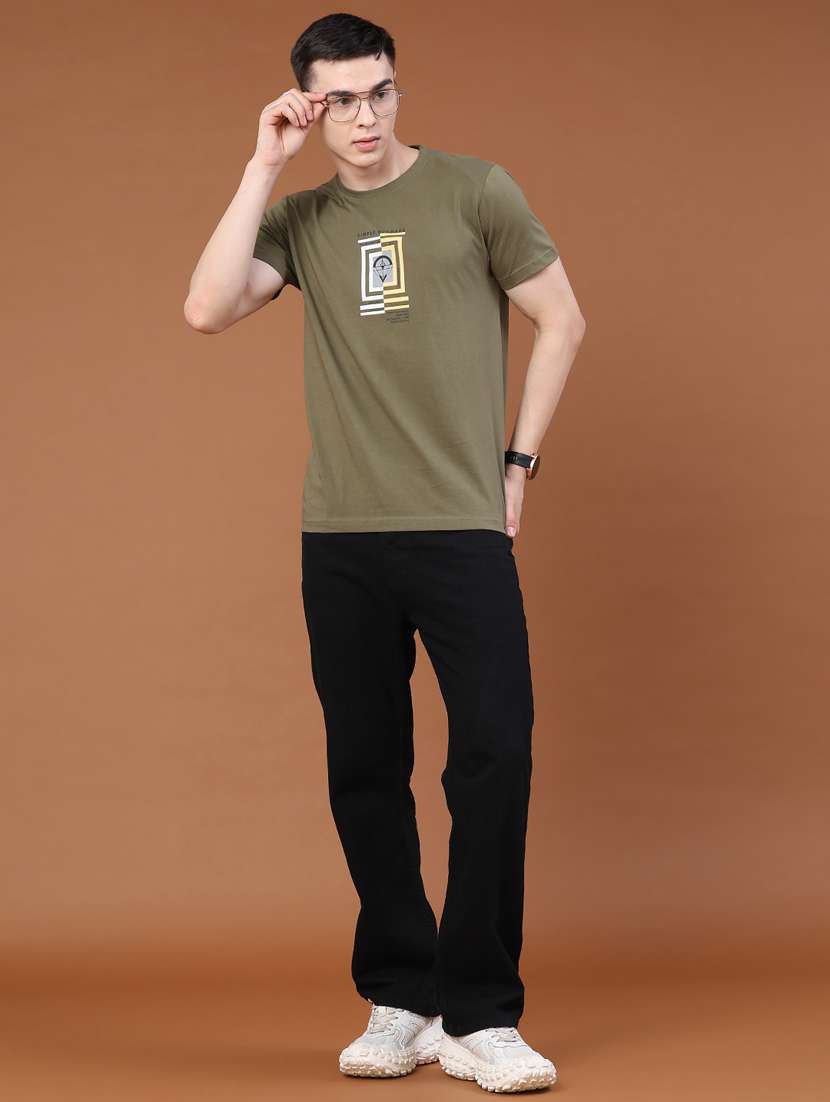 men printed round neck regular t-shirt - 22182944 -  Standard Image - 5