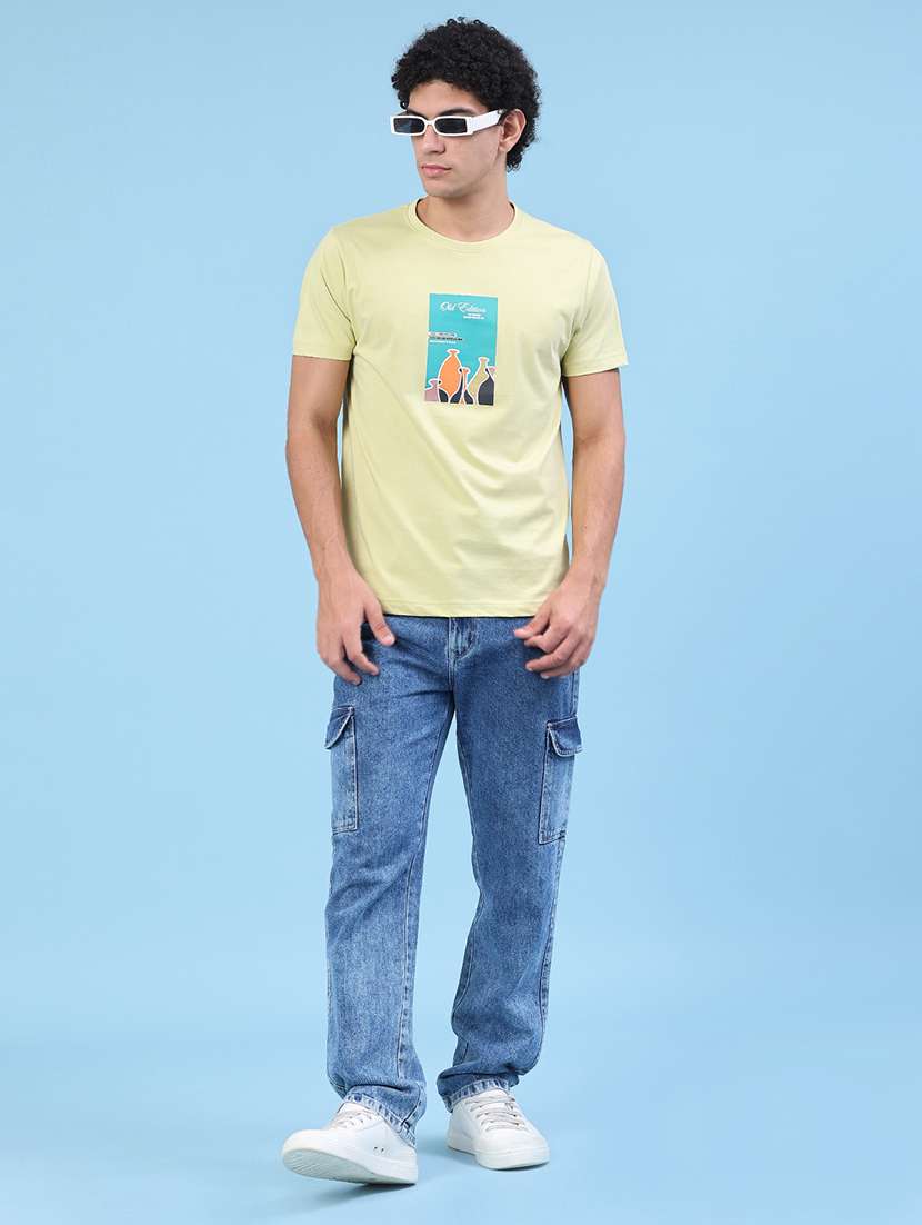 men printed short sleeve slim fit t-shirt - 22182946 -  Standard Image - 5