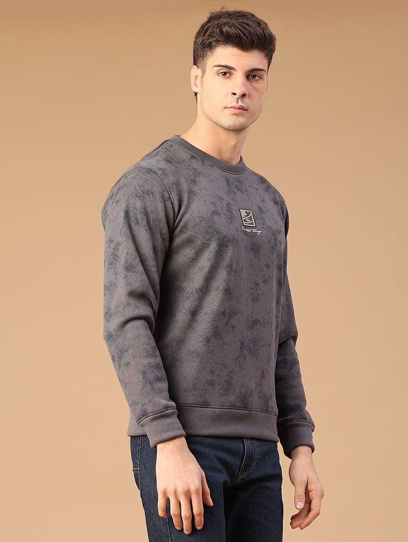men printed round neck long sleeve sweatshirt - 22182969 -  Standard Image - 3