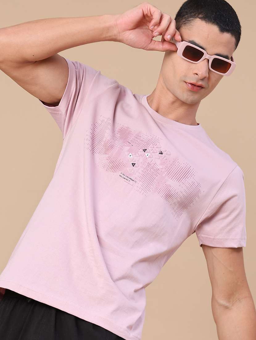 men printed short sleeve slim fit t-shirt