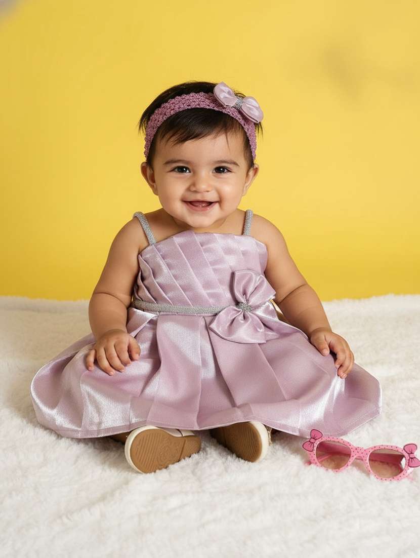 mauve polyester frock