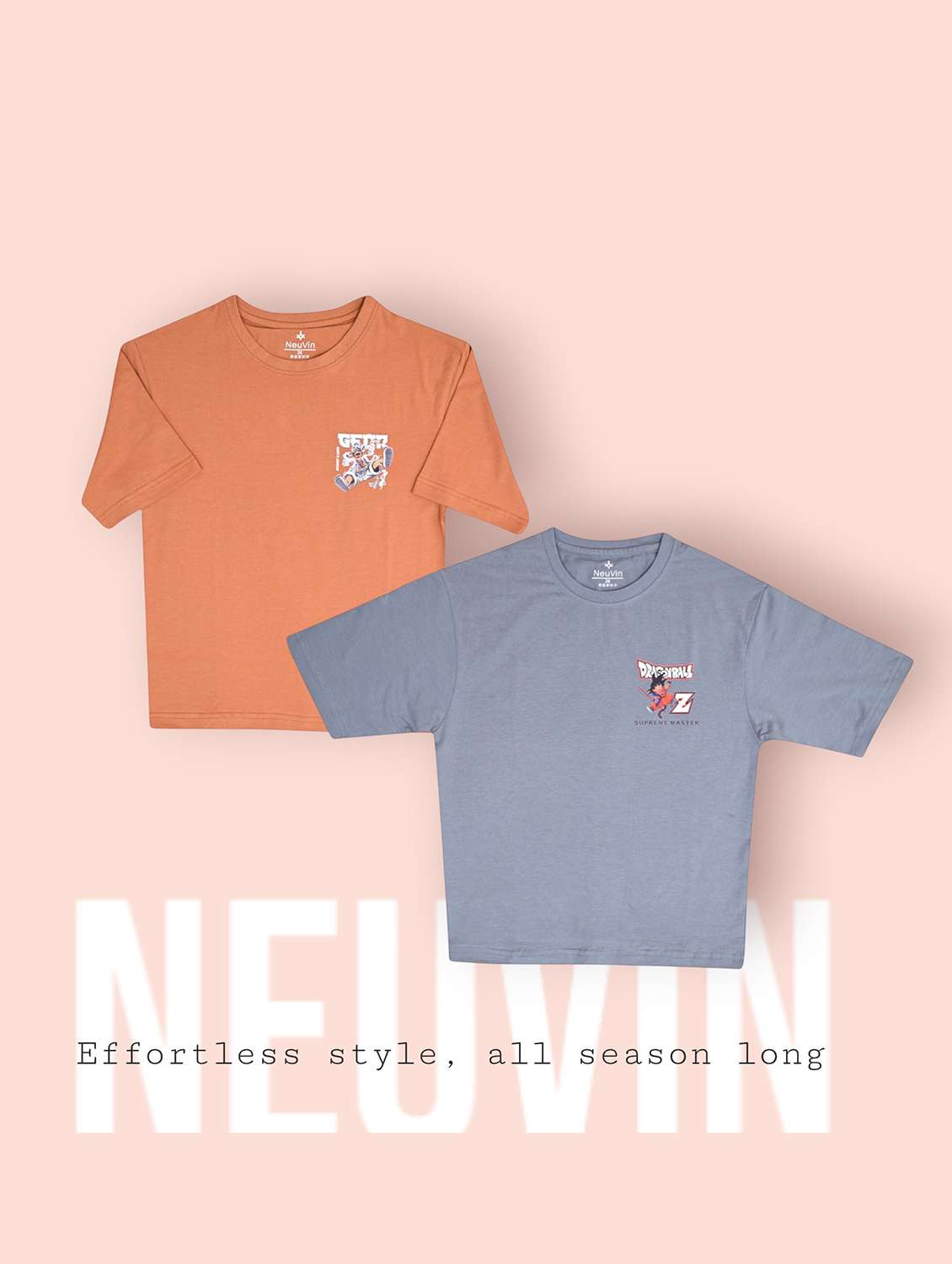 boys pack of 2 printed short sleeve t-shirt