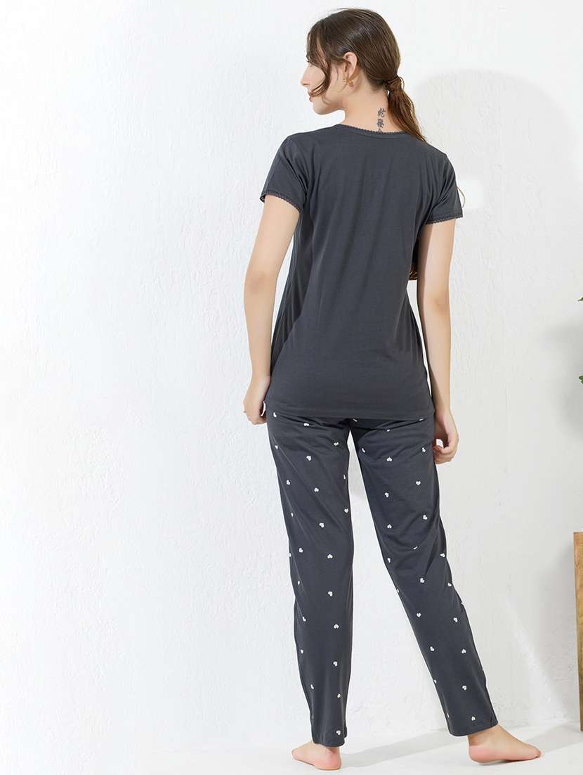 women printed nightwear pyjama set - 22183076 -  Standard Image - 3