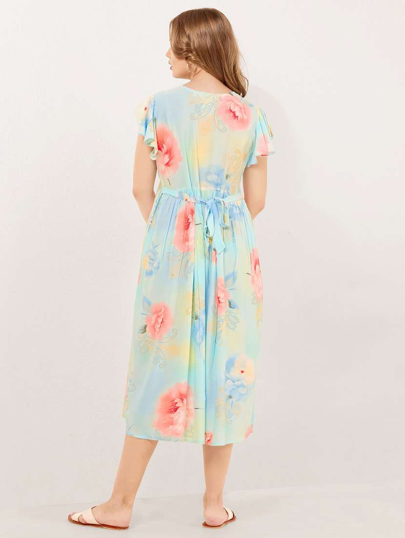 women printed short sleeve maternity wear dress - 22183083 -  Standard Image - 3