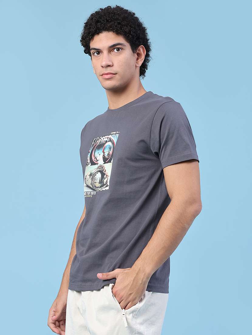 men printed short sleeve slim fit t-shirt - 22183093 -  Standard Image - 3