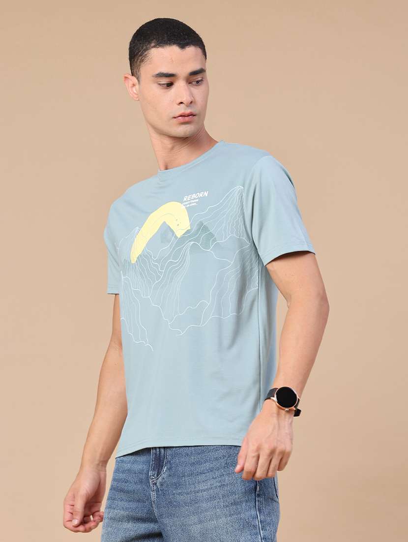 men printed short sleeve slim fit t-shirt - 22183094 -  Standard Image - 3