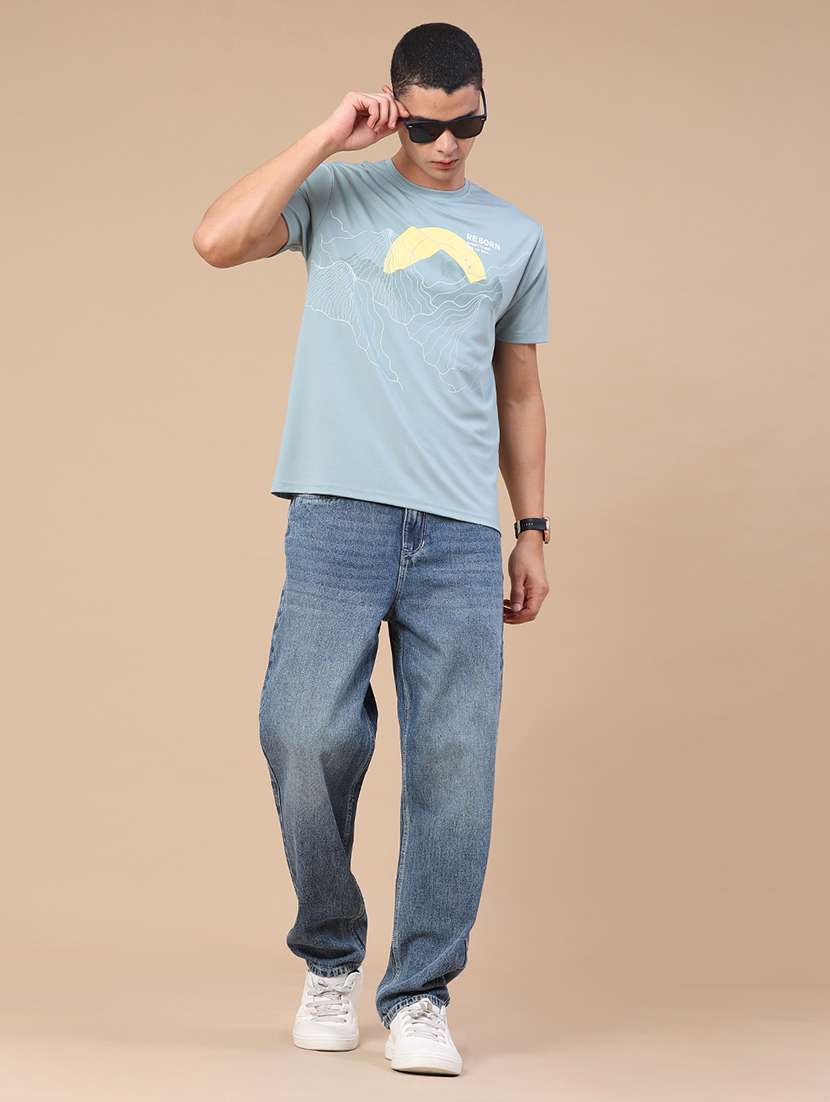 men printed short sleeve slim fit t-shirt - 22183094 -  Standard Image - 5