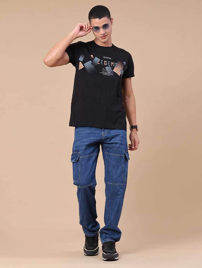 men printed short sleeve slim fit t-shirt - 22183113 -  Standard Image - 5