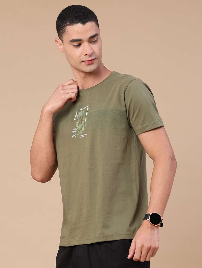 men printed short sleeve slim fit t-shirt - 22183114 -  Standard Image - 3