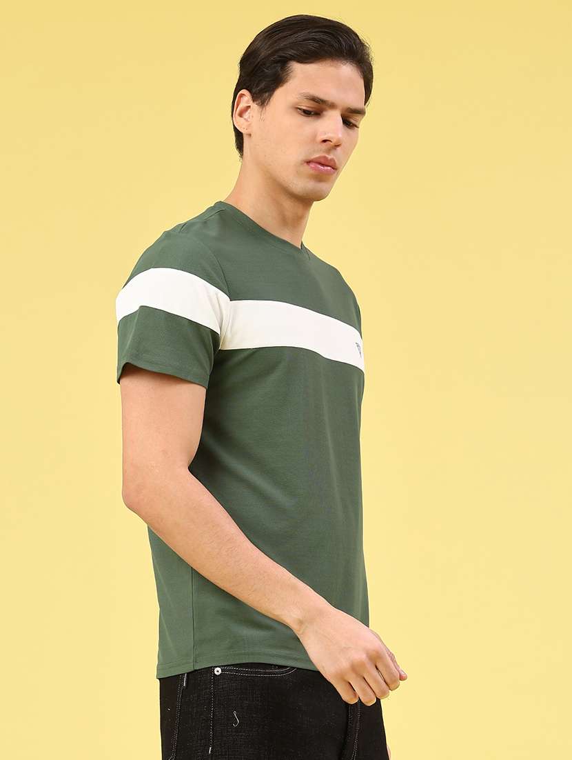 men color block short sleeve t-shirt - 22183222 -  Standard Image - 3
