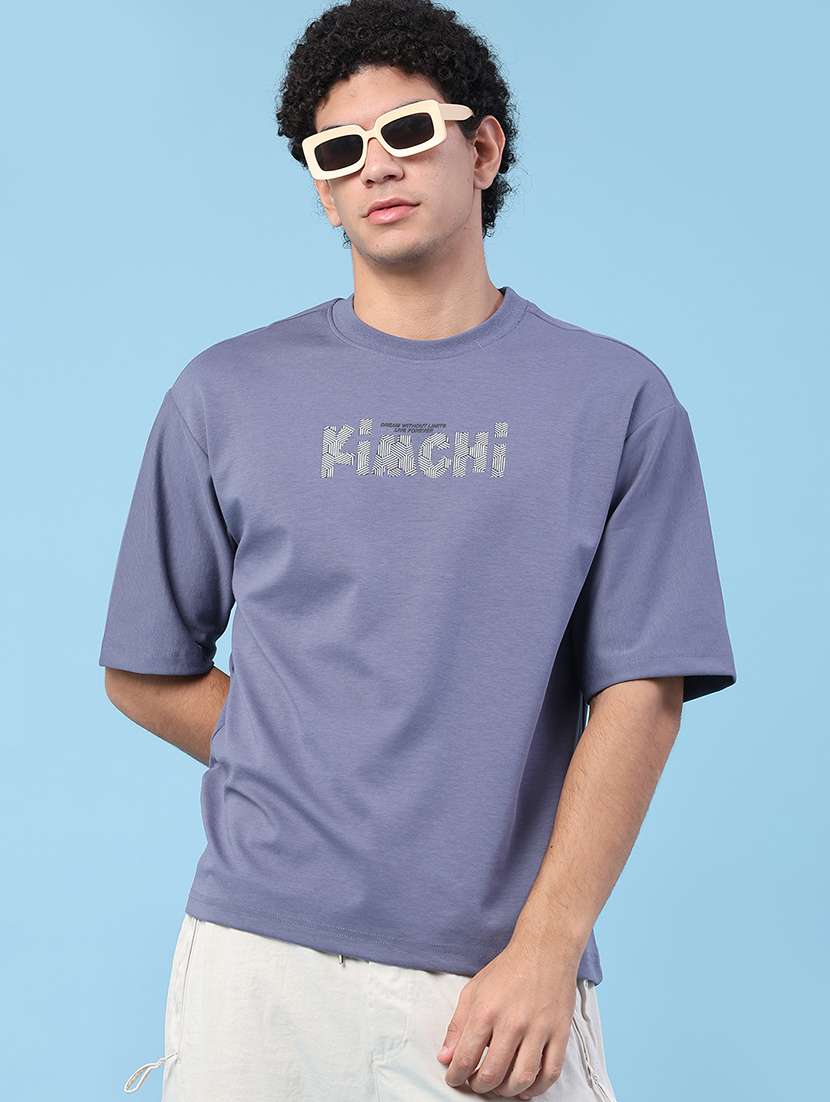 men printed short sleeve loose fit t-shirt