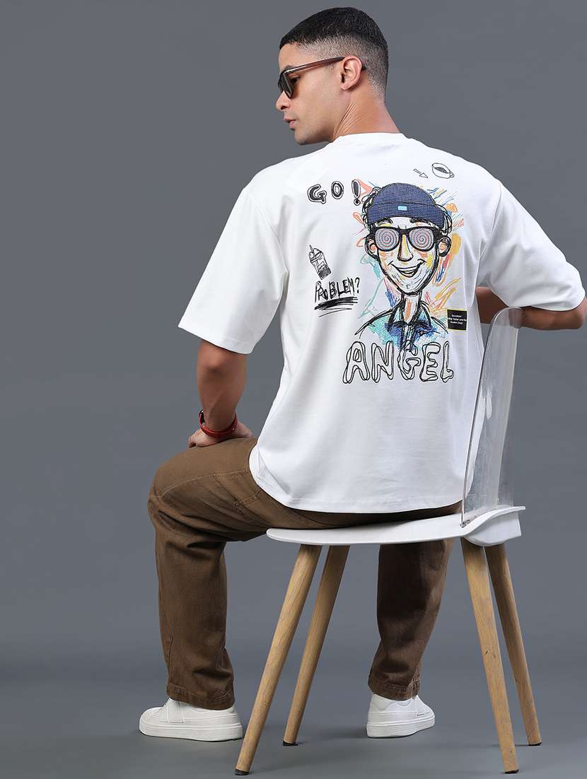 men printed round neck loose fit t-shirt - 22183231 -  Standard Image - 5
