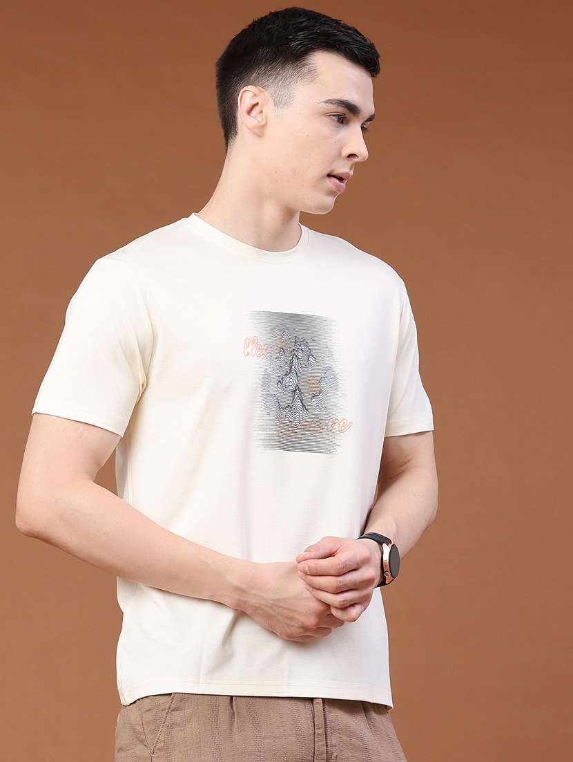 men printed round neck regular t-shirt - 22183233 -  Standard Image - 3