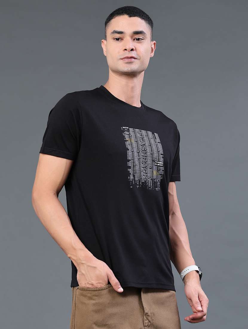 men printed round neck regular t-shirt - 22183235 -  Standard Image - 3
