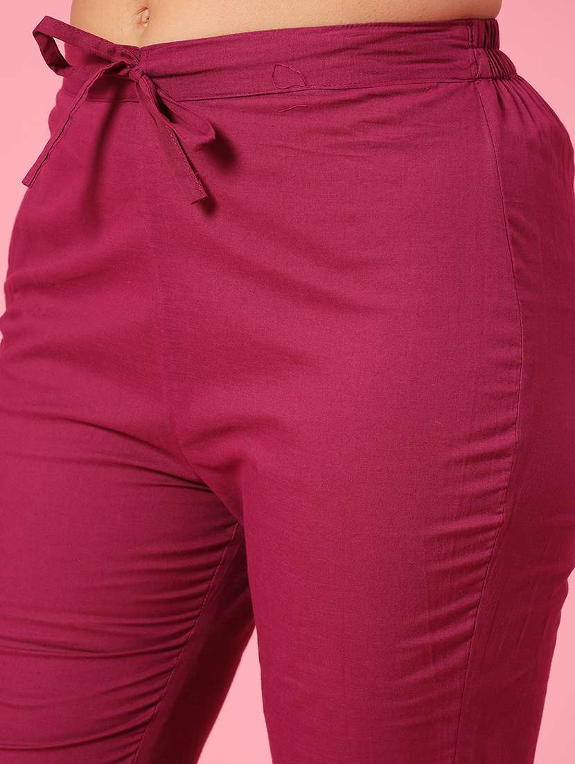 maroon cotton coord set - 22183275 -  Standard Image - 5