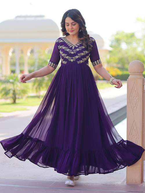 women solid with work short sleeve tiered dress - 22183285 -  Standard Image - 0