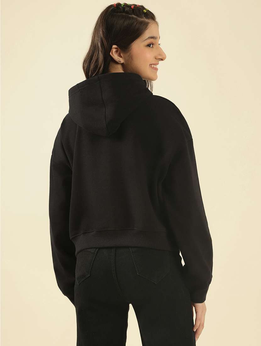 girls printed long sleeve hooded sweatshirt - 22183350 -  Standard Image - 3