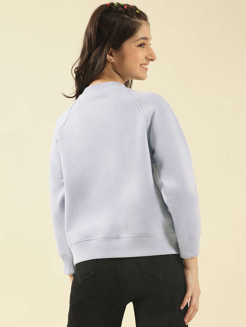 girls solid long sleeve sweatshirt - 22183351 -  Standard Image - 3