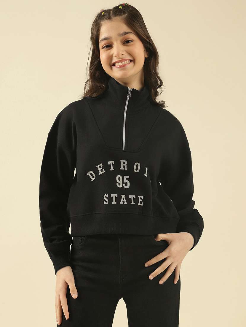 girls printed long sleeve sweatshirt