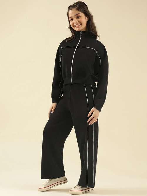 girls solid active wear co-ord set - 22183361 -  Standard Image - 0