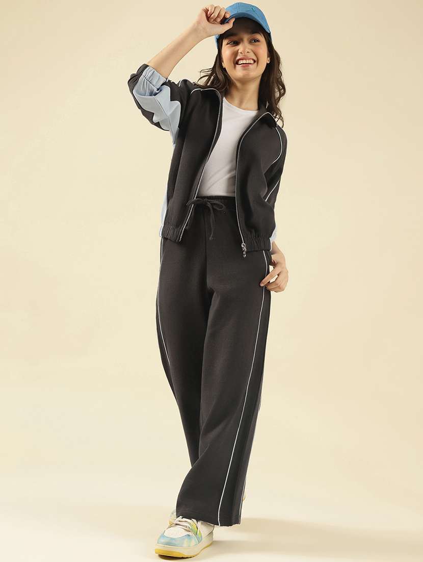 girls color blocked active wear co-ord set