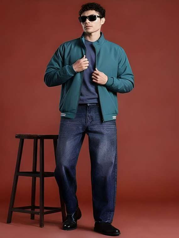 men solid long sleeve bomber jacket - 22183581 -  Standard Image - 3