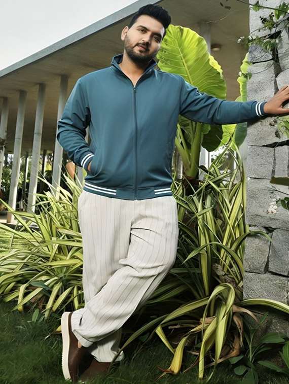 men solid long sleeve bomber jacket - 22183582 -  Standard Image - 3