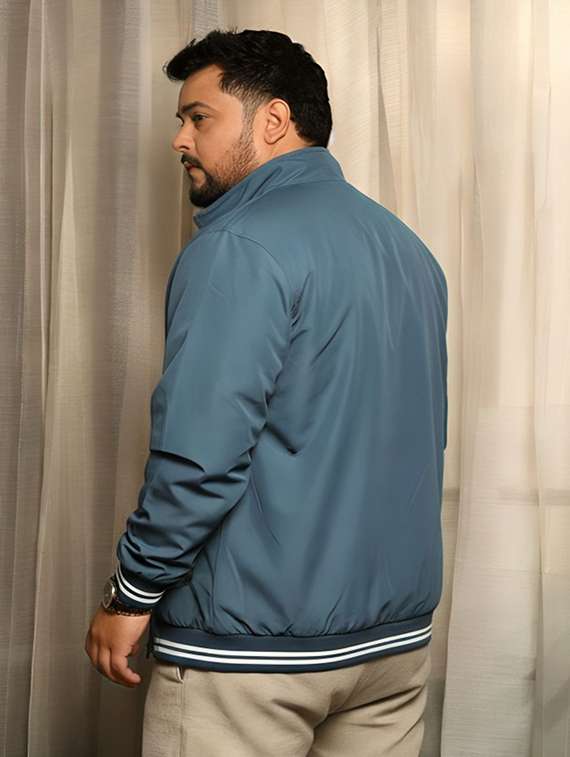 men solid long sleeve bomber jacket - 22183588 -  Standard Image - 3