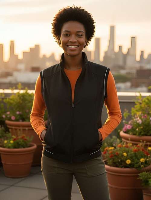 women solid sleeveless bomber jacket - 22183592 -  Standard Image - 0