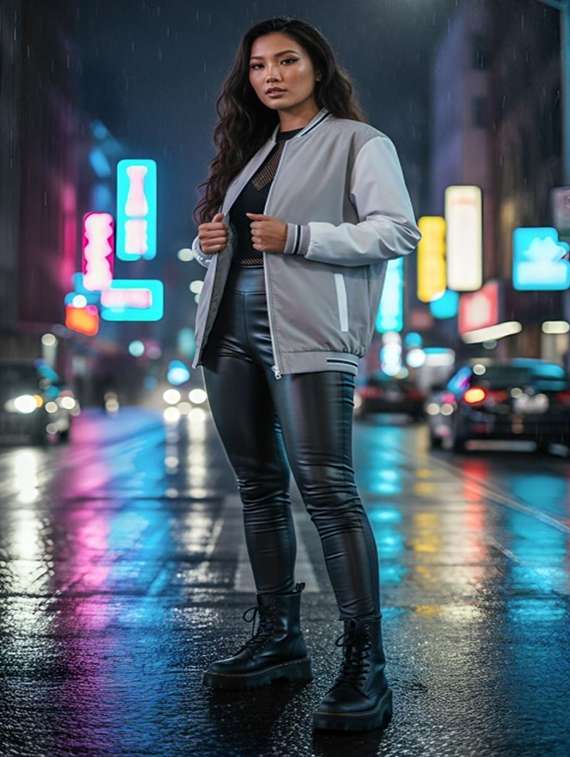 women color blocked sleeveless bomber jacket - 22183626 -  Standard Image - 3