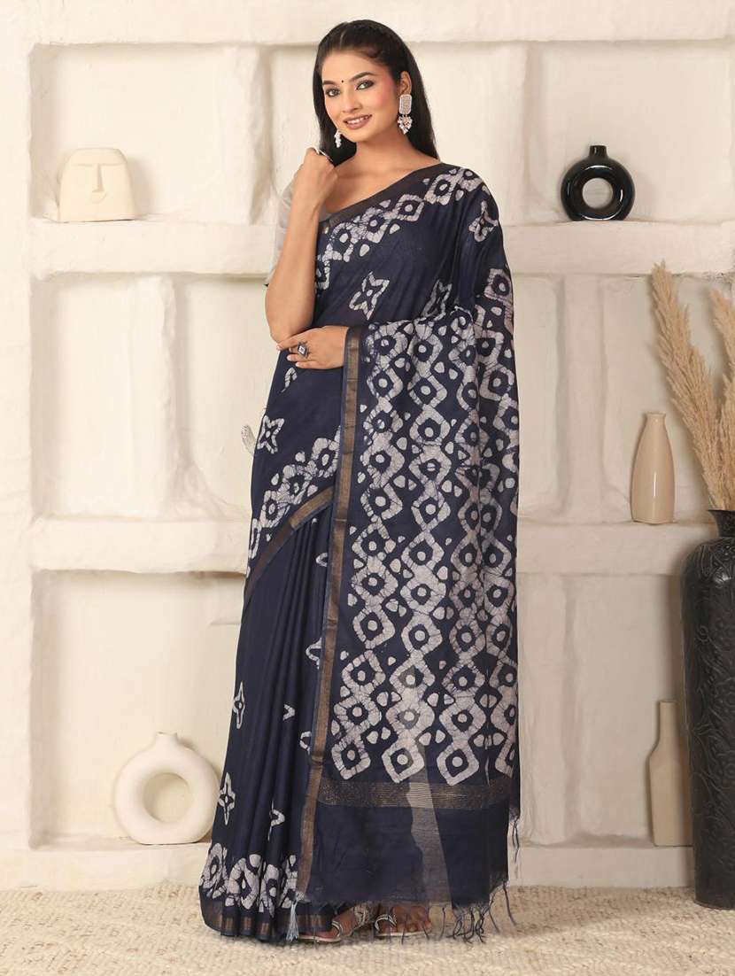 women batik printed saree with blouse - 22183758 -  Standard Image - 3