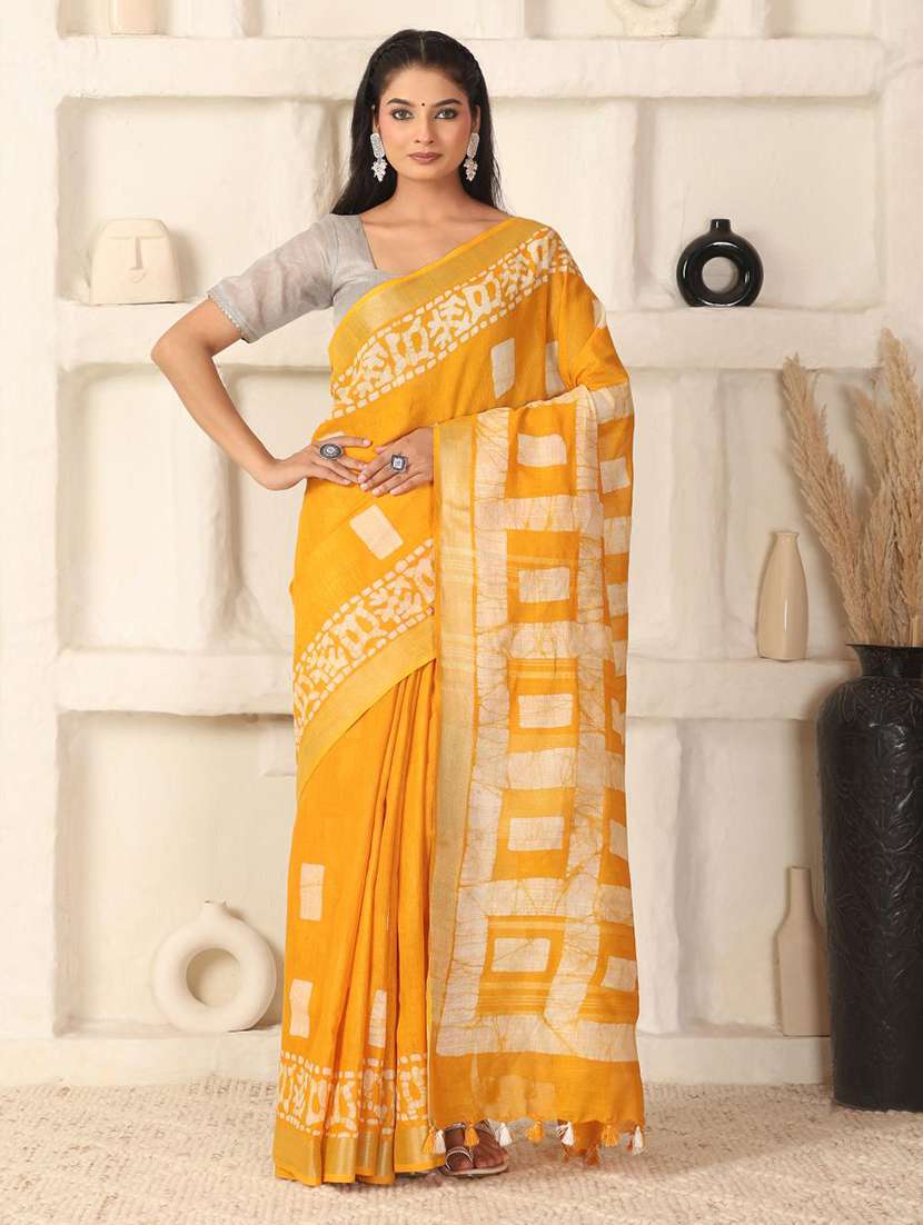 women batik printed saree with blouse