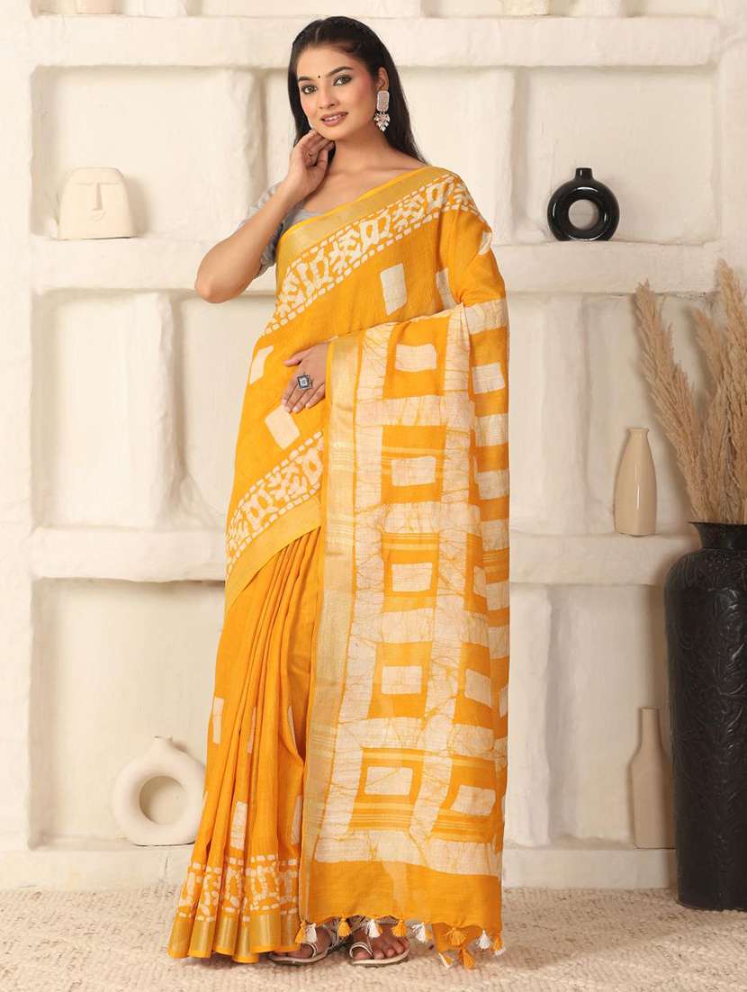 women batik printed saree with blouse - 22183759 -  Standard Image - 3