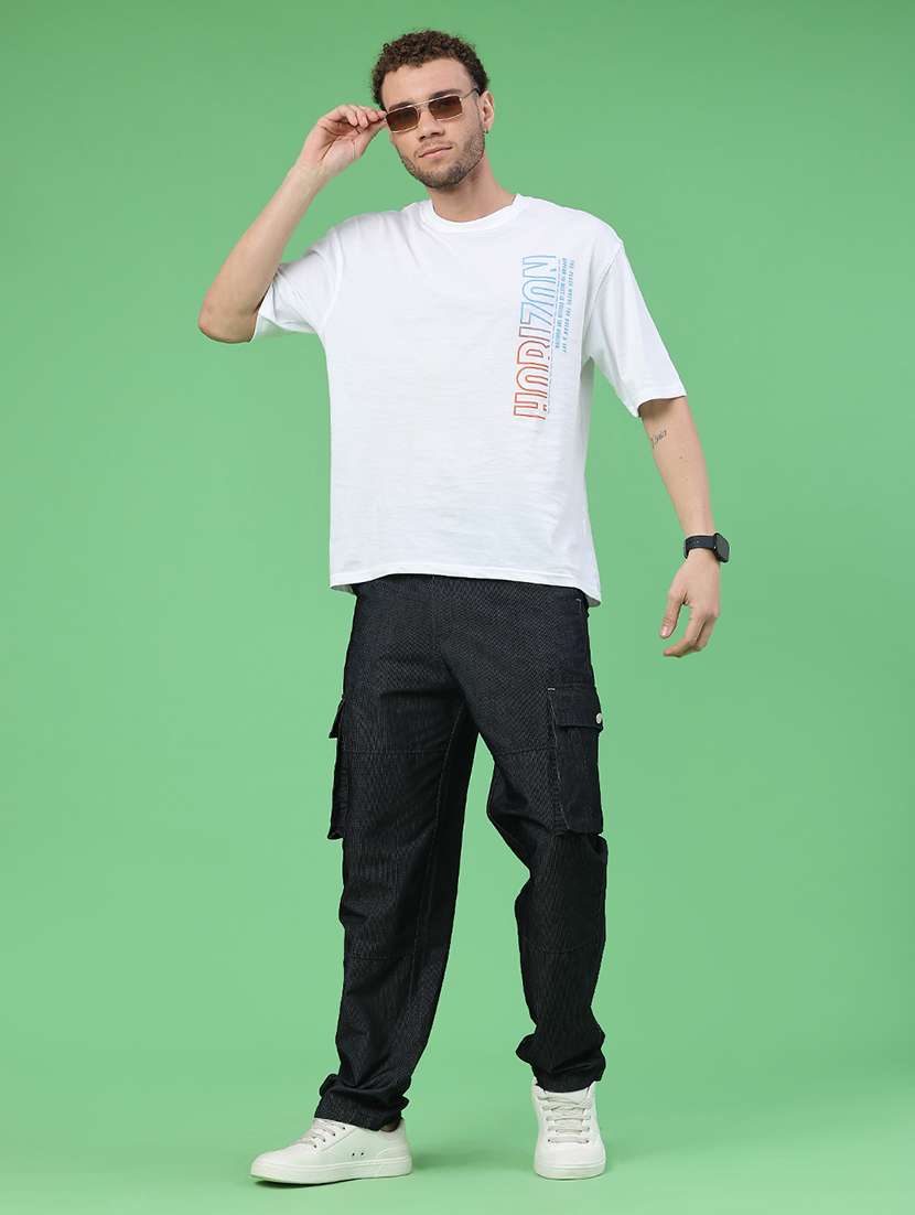 men textured mid rise relaxed fit cargo - 22183843 -  Standard Image - 5